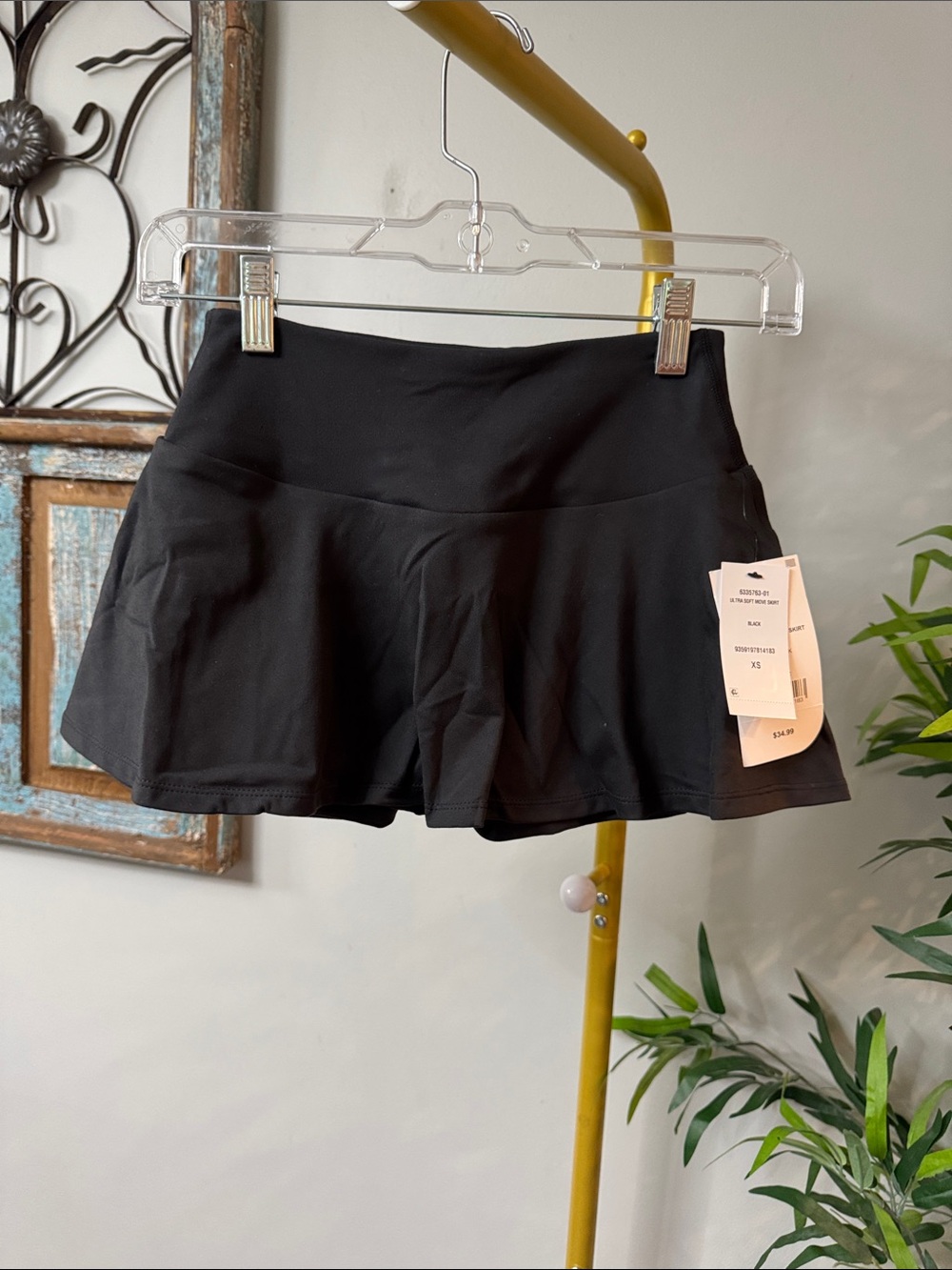 Cotton On Black ultra soft move Tennis Skort with Inner Shorts NWT XS